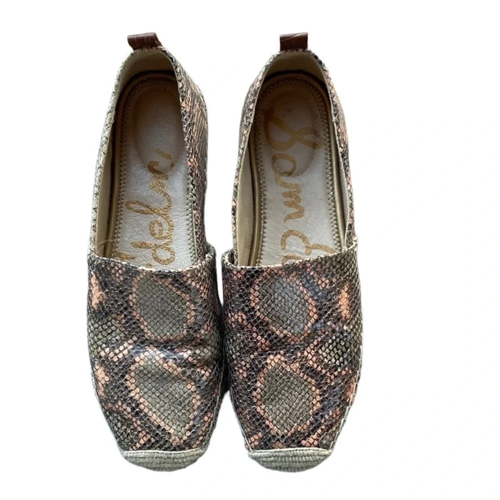 Sam Edelman Khloe Espadrille Flats snake print